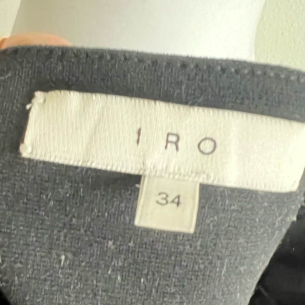 IRO Black Midi lamb leather and cotton with Wrap Design - Picture 10 of 13